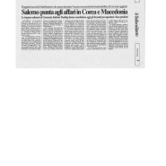 10/10/2005 il Salernitano: Salerno punta agli affari in Corea e Macedonia